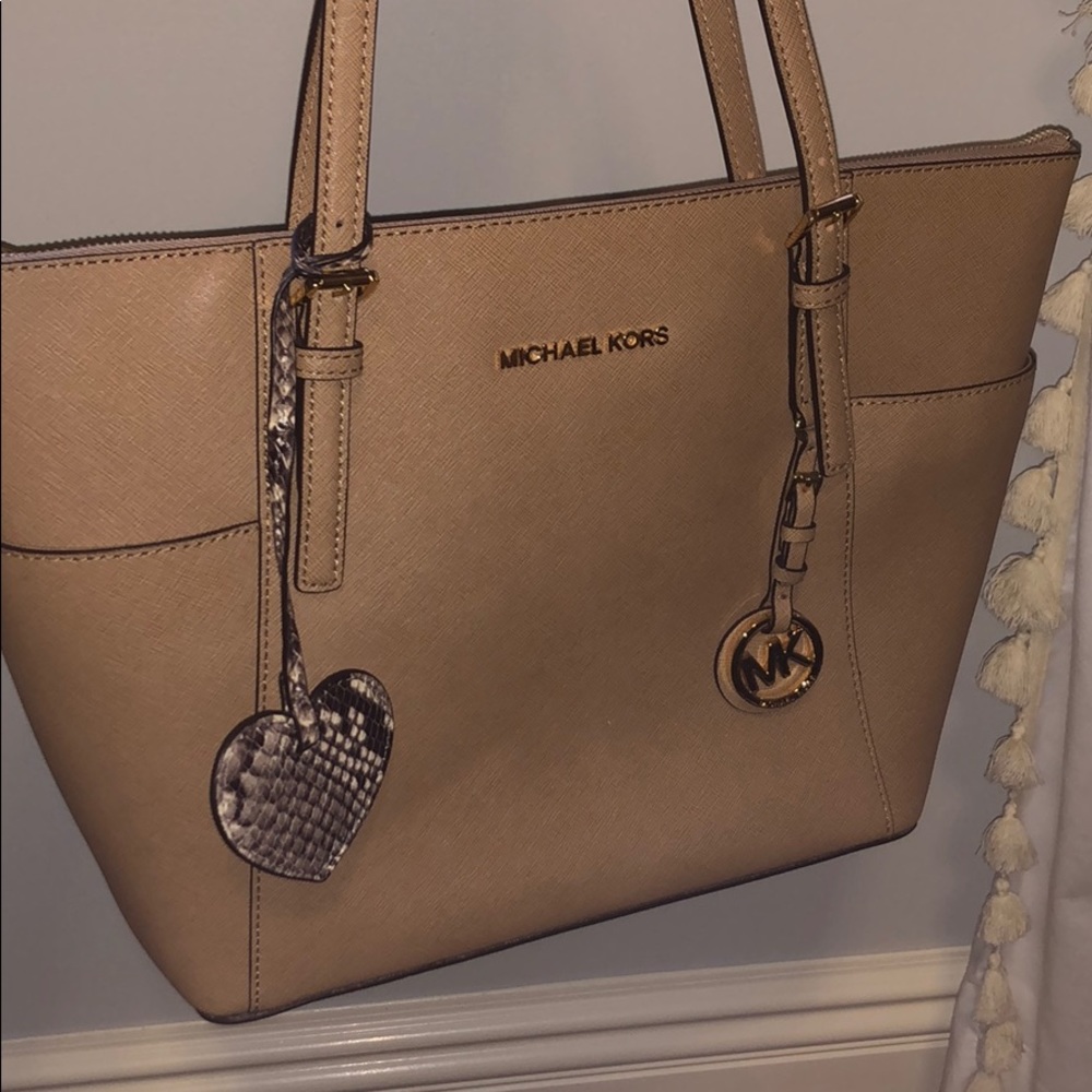 Tan Michael Kors handbag